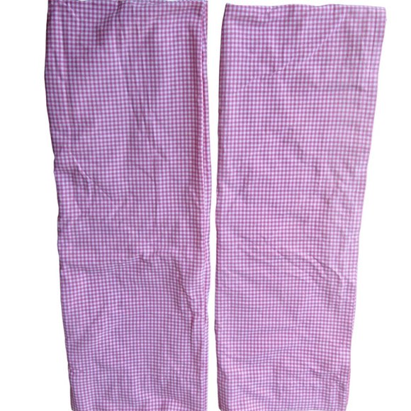 Pottery Barn Pink & White Gingham Check Unlined Curtains 2 Panels 44 x 63” PBK - Picture 5 of 7